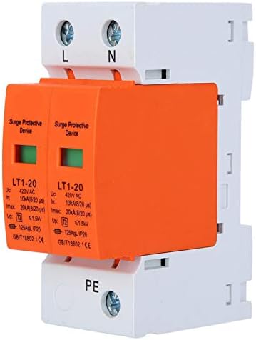 Уред за заштита на пренапони за пренапонирање портокалова лак модул 2P LT1‑20 20KA Анти -патеки модуларни уреди 2P Surge Arserter уред