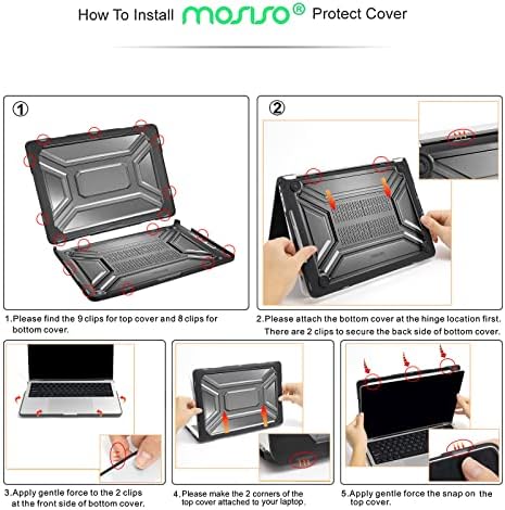 Mosiso компатибилен со MacBook Pro 14 Inch Case 2023 2022 2021 Објавување M2 A2779 A2442 M1 Pro/Max Chip со ID на допир, пластична тврда обвивка