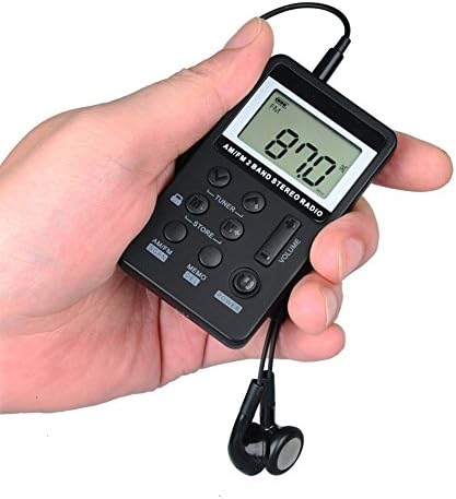 AM FM радио, мини преносен приемник за џебни радио со слушалки, батерија што се полни за прошетка/џогирање/салата/кампување