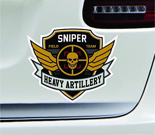 Воен специјален ОП Снајперист со тешки череп пиштоли Армиски симбол Loveубовен хумор Америка Американски налепници во боја на налепница држава