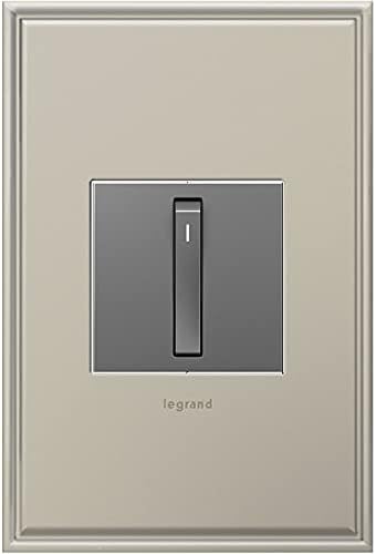 Adorne, Контроли на домашно осветлување, прекинувач за светло за вклучување, прекинувач за светло од 3 пат, магнезиум, прекинувач за еден пол -светло, ASWR1532M4