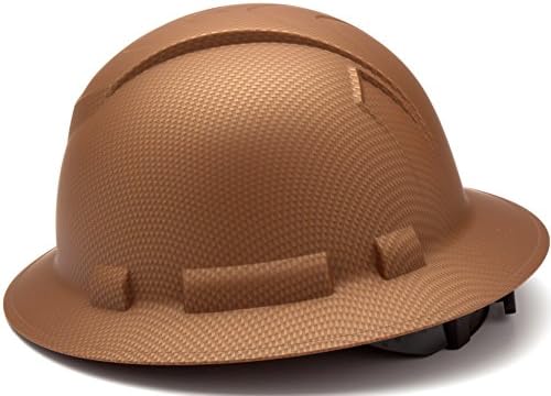 Pyramex Ridgeline Full Bream Hard Hat, суспензија со 4-точки, бакарна шема