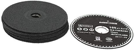 X-Gree 105mmx1.2mmx16mm сечење тркала за сечење диск црна 10 парчиња за не'рѓосувачки челик (105mmx1.2mmx16mm Disco de Corte Disco Negro 10 Piezas