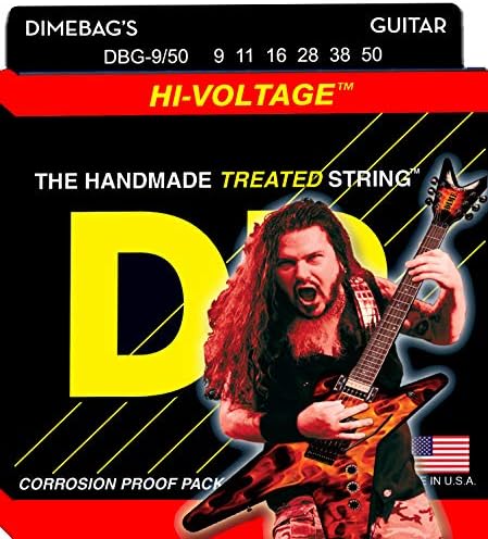 Д-р Стрингс Електрични гитара жици, потпис на Dimebag Darrell, третирани никел, 10-46