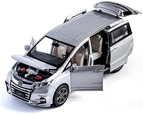 Скала модел на автомобили за легура на легура на Хонда Одисеја Diecast MPV Model Car возило со звучно светло Повлечете ги подароците за