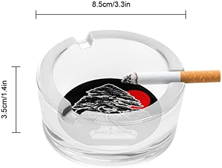 Бонсаи Дрво Beautifully Patterned Thick Glass Ashtrays Classic Round Cigarette Holder Office Home Desktop Decoration