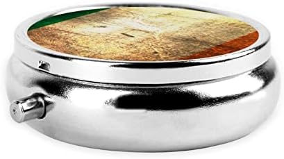Ирско Знаме Тркалезна Кутија За Пилули, Мини Пренослив, Дома, Канцеларија, Патување