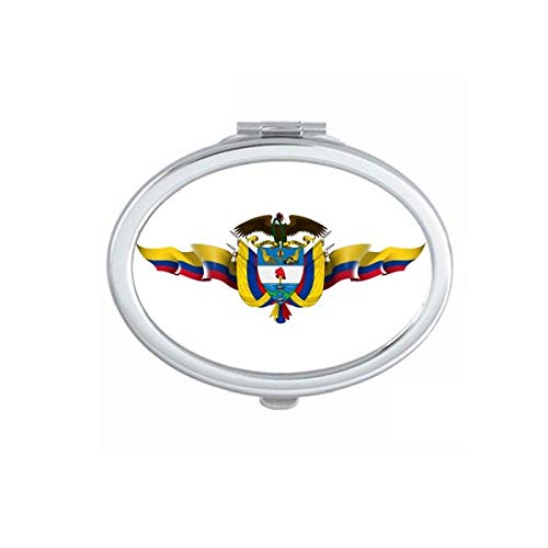Америка Колумбија знаме Национален амблем огледало Преносен преклопен шминка со двојни странични очила