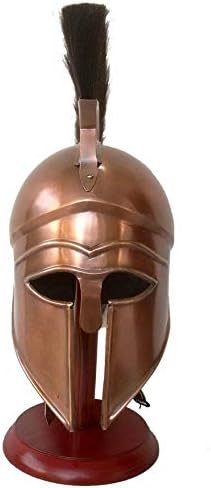 Пиру Нов Средновековен 300 Спартански Шлем Со Црн Пердув Со Штанд