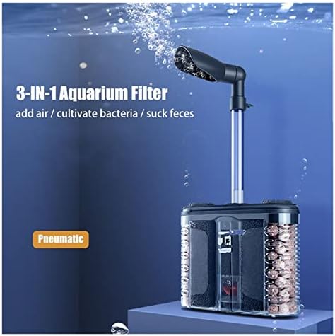 Аквариумски Филтер 3-ВО-1 Аквариумски Резервоар За Риби Додадете Воздух Надворешен Филтер За Канистер Филтер За Циклус На Вода Сунѓер Ракчиња