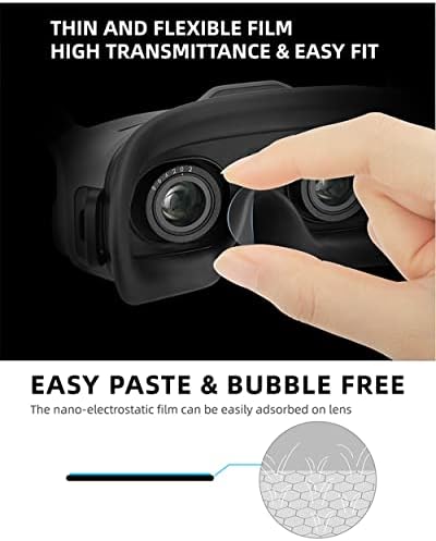 Wtohoby 2 пара HD филм за Goggles DJI Avata 2 стаклени леќи за гребење на гребење, заштитен филм за заштита од прашина, безброј за
