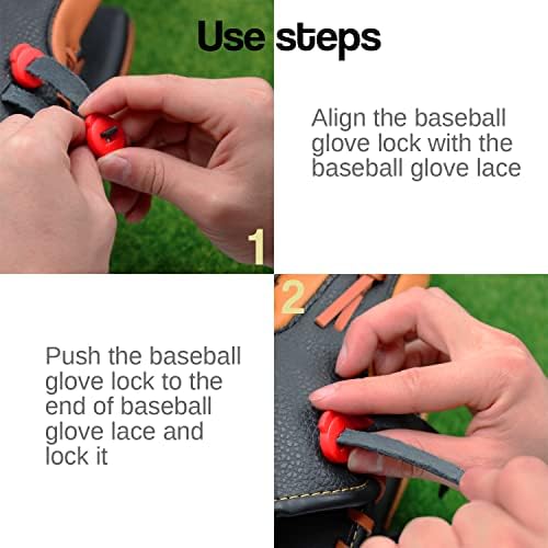 Заклучување на бејзбол на ракавици Fanslgeolsy 15, заклучување на бејзбол ленти за ракавици е цврсто, не е потребен јазол, бравите на ракавици имаат натпревар со вас за да