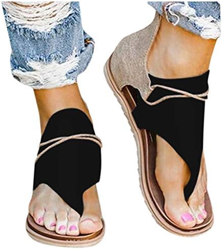 Нулаирт сандали за жени случајни летни затворени пети чипкани сандали на отворено празнични клинови сандали римски чевли