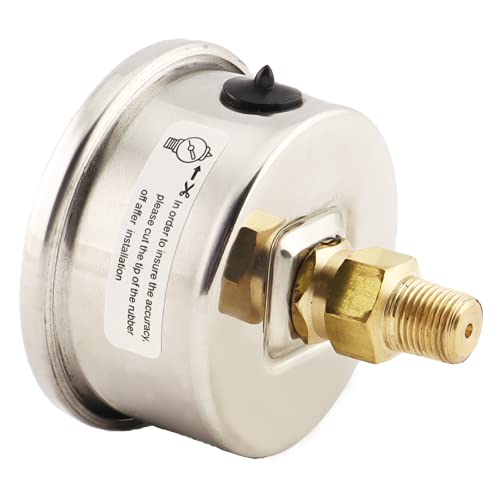 Unijin P251 Series 2 Dial, мерач на притисок исполнет со нафта w/brass internals, 0-200 psi/kPa, ± 1,6% точност, 1/4 npt, задниот дел од монтирање