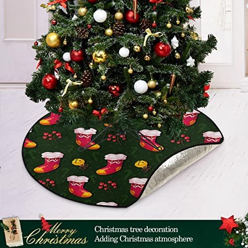 Jо oyојсј Божиќен чорап Среќен елка штанд Мат водоотпорна заштита на подот Ноќта на вештерките за новогодишни украси за празнични