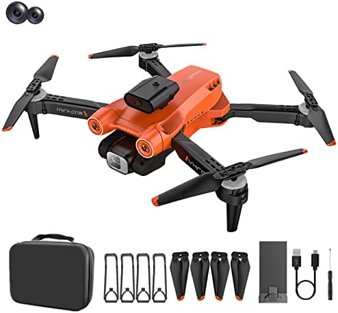 Drone Moresec со 1080p HD камера, двоен удар со дрон со 1080p HD FPV камера со воздушен беспилотен играчки со летање, подароци за далечински управувачи