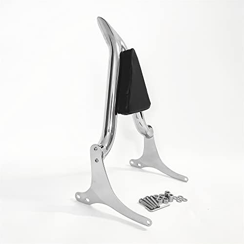 Chrome Sissy Bar Deableable Parter Rest Rest Rest Pad Fit for Harley Davidson Touring 1997-2008 година Кралот Електра Стрит Стрит