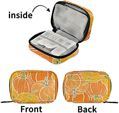 Есен цртан филм тиква Денот на благодарноста пилула за торбички за торбички кутија со кутија со патент преносни витамин додатоци медицина