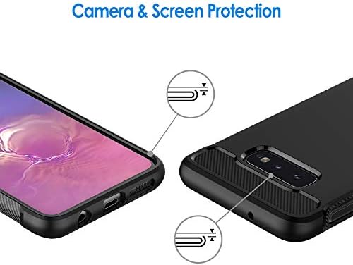 Џетех Тенок Фит Случај За Samsung Galaxy S10e, Тенок Капак На Телефонот Со Апсорпција На Удари И Дизајн На Јаглеродни Влакна