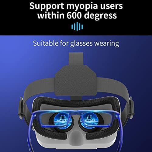 Глава Монтирани 3D HD VR Очила, 360 ° Виртуелна Реалност Игра Видео Глава Дигитални Очила, Извонредно Гледање Џиновски Екран, Компатибилен