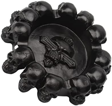 Cabilock 3 парчиња декоративна статуа застрашувачки бар пепелници црна за реквизит гаден декорација пепел држач за автомобили