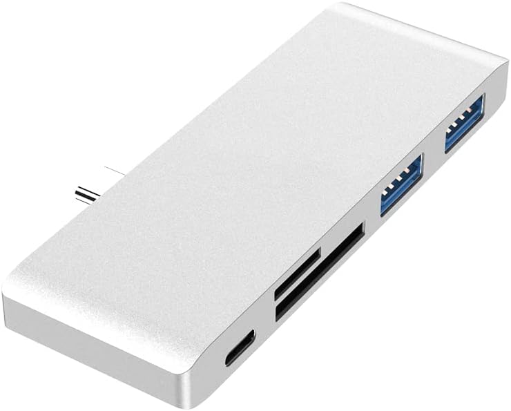 5 Во 1 DONGLE USB C Hub Адаптер СО USB 3.0 Порти Sd Tf Читачи На Картички За Лаптопи Брзо Полнење