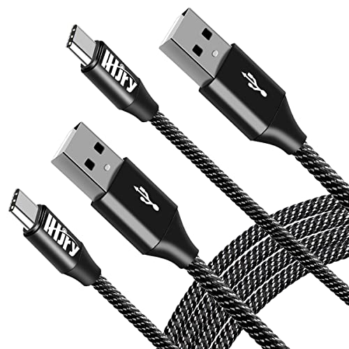 2pack 6.6ft lhjry USB C кабел 3a Брзо полнење, USB A до тип C полнач кабел плетенка компатибилен со Samsung Galaxy S21 S20 S10 S9 S8, Белешка