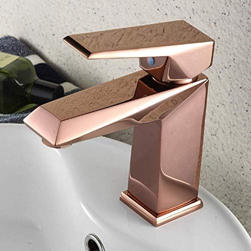 Миксер допрете модерни тапаци за мијалник за бања со чешми за бања заштеда од розово злато мешана вода за заштита од тапа и енергетски чешми