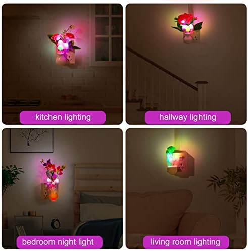 6 Пакување Печурки Ноќни Светла ЗАШТЕДА НА Енергија LED Приклучок Сензор За Светлина Ѕид Сензор За Светлина Ноќни Светла, Деца Возрасни