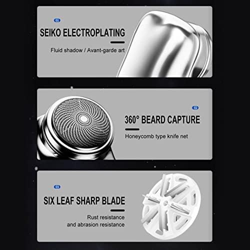 Електричен брич за мажи, IPX7 водоотпорен мини шраф преносен електричен бричење, преносна големина на џеб, преносен бричење Влажен