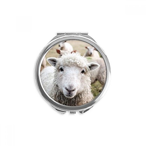 Копнен организам овци животно слика Компактно огледало тркалезно преносно џебно стакло