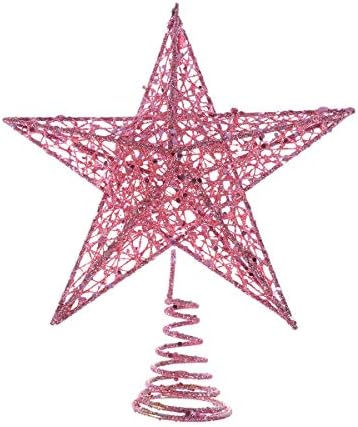 Божиќни украси на Галпада 25см новогодишна елка Ironвезда topterвезда што блескаат украси за украсување на новогодишни украси