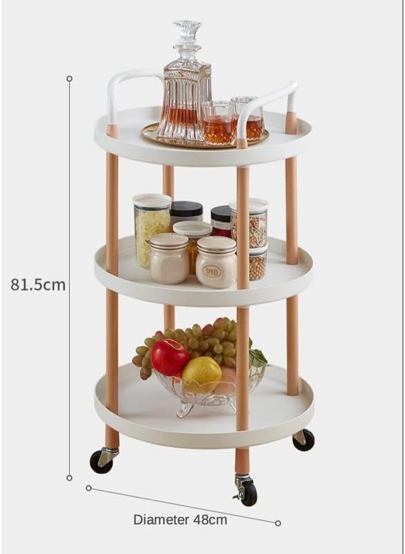 SXYMKJ 3 нивоа за складирање кујна кујна преклопена количка за рак на ракчиња од зеленчук