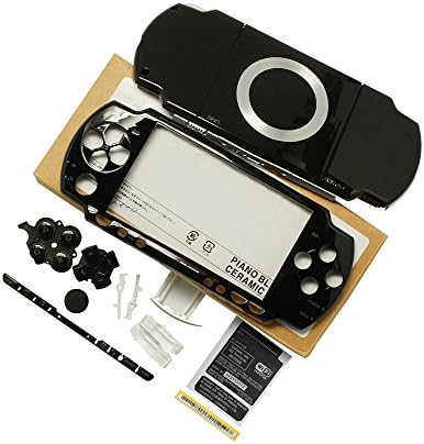 Замена на целосна обвивка за куќиште за куќиште со завртки за копчиња за PSP 2000 PSP2000-црна боја