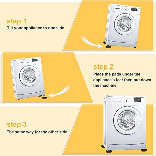 Anti Vibration влошки за MyLifeUnit за машина за перење, без лизгање и тивки мијалник и подножје за миење садови, 8 пакувања