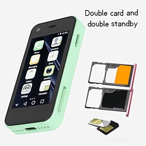 XS13 Отклучен Паметен Телефон, 2,5 инчен HD Екран 3G Мини Мобилен Телефон За Android 6, Двојна Sim, 1GB/8GB, Резервен Телефон Со Двојна Камера,