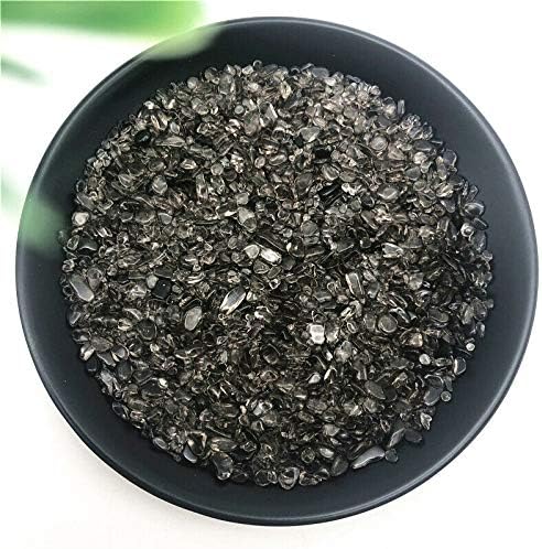 Binnanfang AC216 50g 2-5 mm природен мраз црн опсидијан кристален чакал камења Реики заздравувачки декор природни камења и минерали кристали
