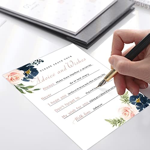Енергетски сет на цвет од 25 двострани картички за совети за дизајн и желби -Дизајн на градинарски градинарски дизајн 5 * 7in картички за свадби, тушеви за невести, туш ?