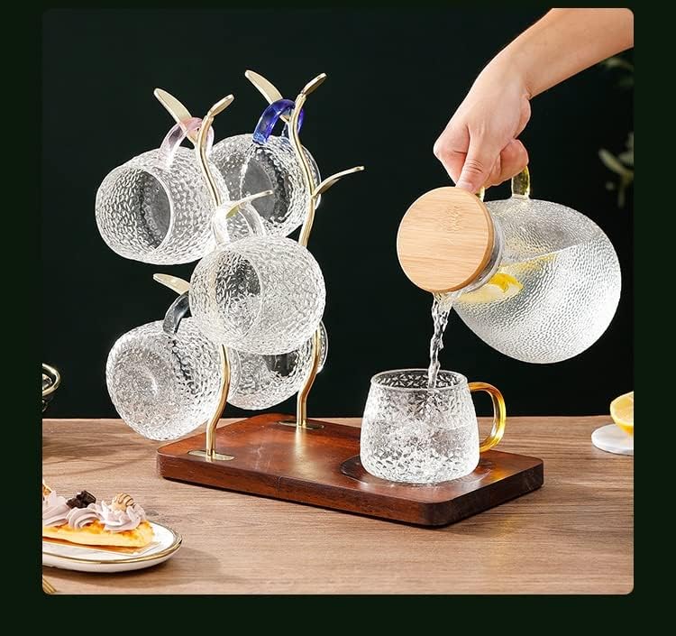Genigw Креативна чаша држач за домаќинства Вода на вода за вода, држач за одводнување решетката за складирање кафе чаша чаша чаша стаклена