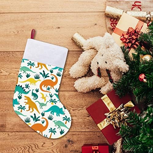 Диносауруси образец Божиќно порибување Божиќни чорапи торбичка куќа семејство Божиќ декор