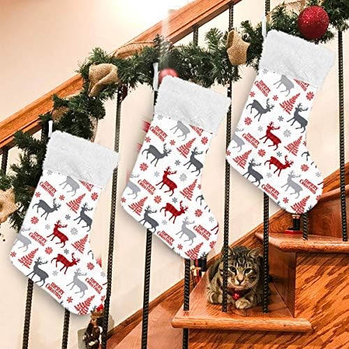 Божиќни чорапи Божиќни чорапки Божиќни лежишта Класични персонализирани големи декорации за порибување за семејни празнични сезони за забави