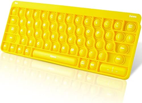 Nitoy Силиконски тастатура Push Pop Fidget Sentory Toy, меур со голема големина 11 x4.3 Голем заоблен делител на пишување учење стискање