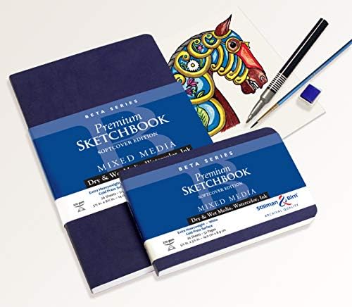 Скица за скици на Setthan & Birn Beta Searths, 5,5 x 3,5, 270 GSM, бела хартија, ладна површина на печатот