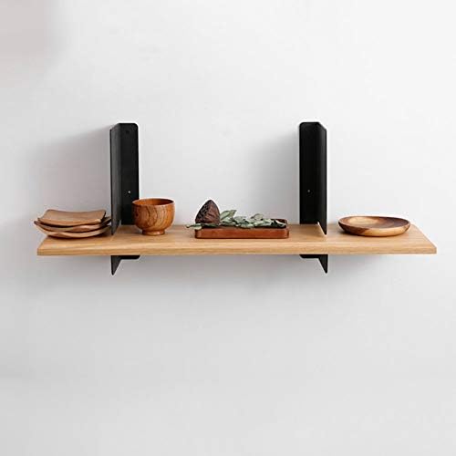 PIBM Стилски полица за едноставност, монтирана лебдечка решетка дрвена цврста дрва полици складирање кујна спална соба дневна соба, 4 типа,