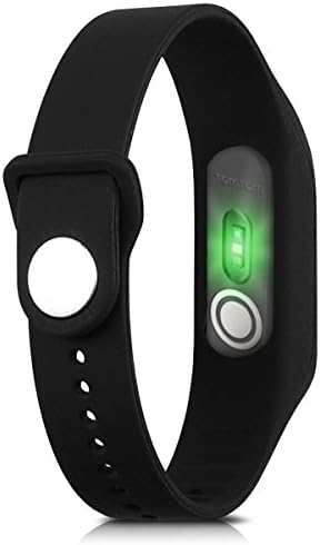 KWMobile Watch Strap компатибилен со Tomtom Touch - TPU Silicone Fitness Tracker Tracker за замена на групата Sports Sports Bland