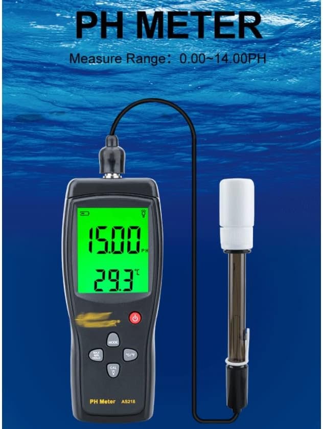 GHGHF Дигитален pH метар мерач на pH мерач на pH мерач Паметен сензор 0.00 ~ 14,00ph влага за мерење на мерниот мерач на киселост на водата на водата на водата