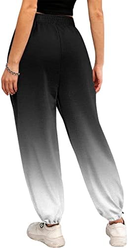 Панталони спортски половини атлетски панталони печатат џебови дното на женските вклопувања џогер џемпери високи високи жени