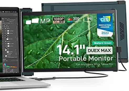 Дуекс Макс Мобилни Пиксели Нов 14.1 Пренослив Монитор, Целосен HD 1080P IPS Автоматски Ротиран Продолжувач На Екранот на Лаптопот,