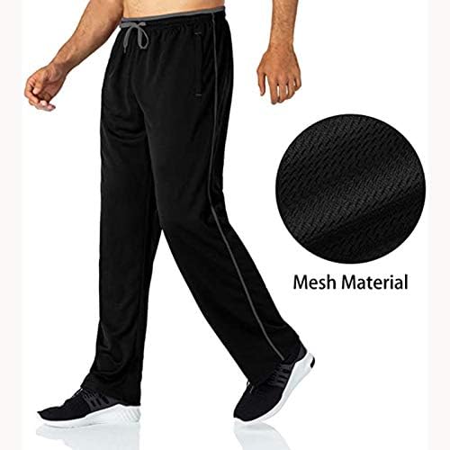 Озмјански Панталони За Мажи Лесни Џебови Со Патент За Трчање Еластичен Струк Отворени Долни Панталони Со Директно Панталони Од Долг Тип