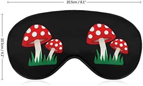 Смешноста на црвена печурка мека маска за спиење за очи за спиење за слепите совршени блокови светлина со прилагодлива лента